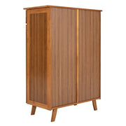 Wooden Bamboo Shoe Cabinet Shoe Rack Cupboard Pantry Shelf Organizer 5 T 63cm