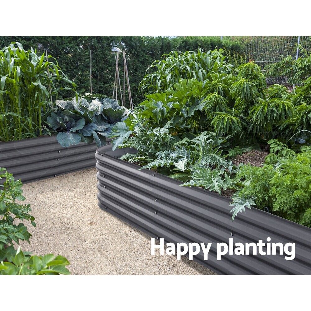 Oval Galvanised-Steel Raised Garden Bed