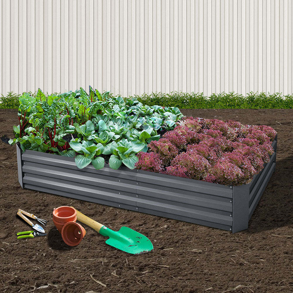 Galvanised-Steel Raised Garden Bed – 180 × 90 × 30 cm