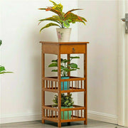 Industrial Solid-Wood Side Table