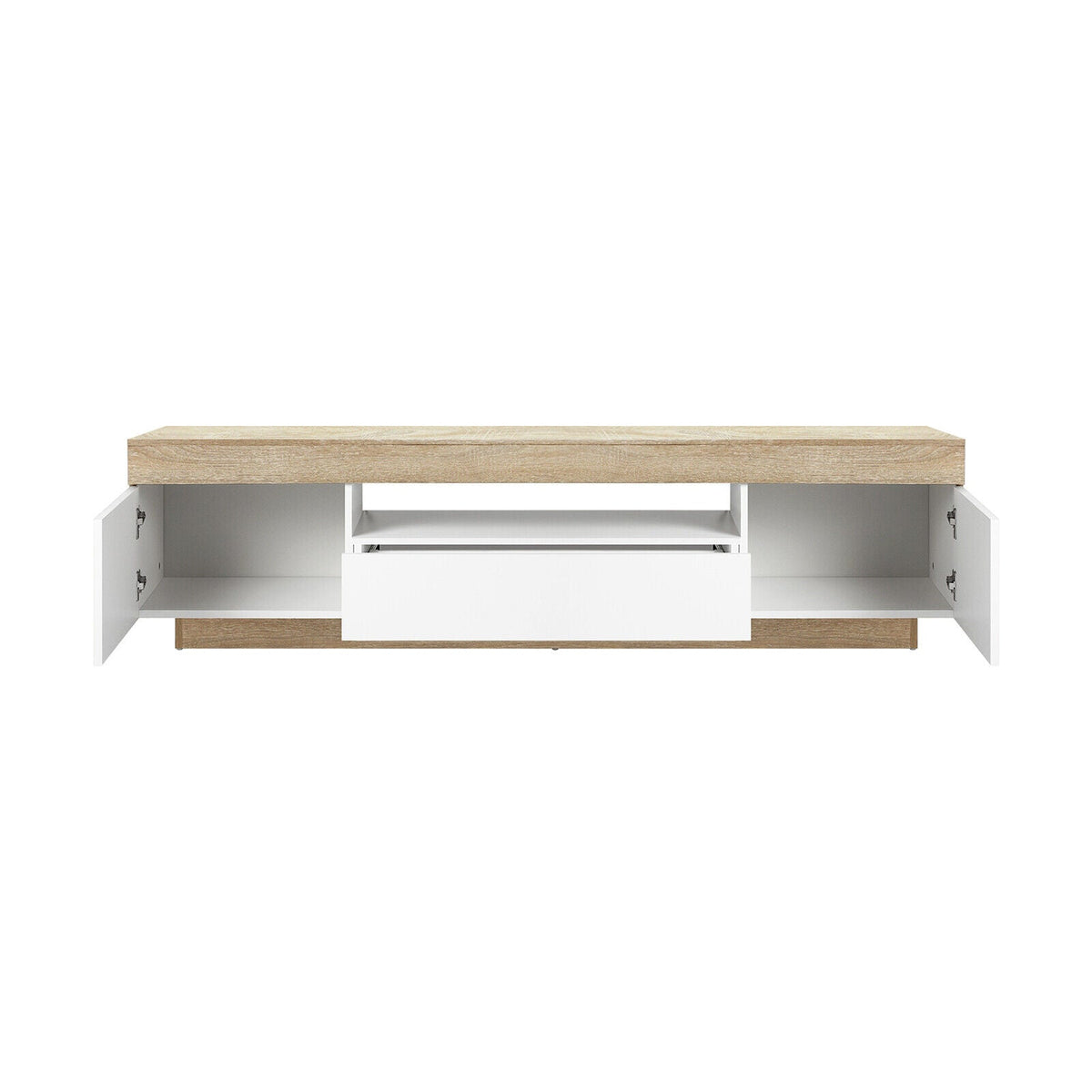 TV Cabinet Entertainment Unit Stand RGB LED Storage Furniture 180cm