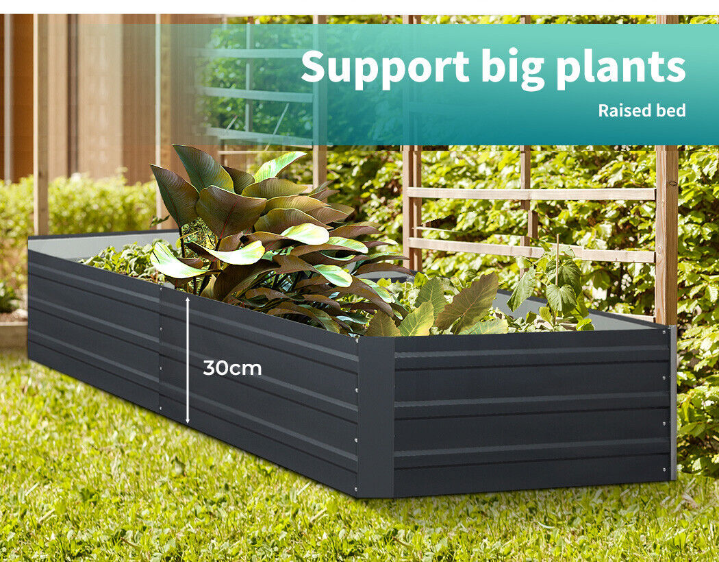 Raised Steel Garden Beds – 120 × 90 × 30 cm, Set of 2