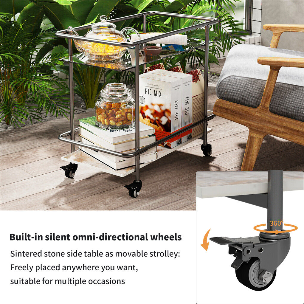 2-Tier Rolling Side & Serving Cart