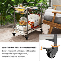 2-Tier Rolling Side & Serving Cart