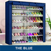 Covered 36-Pair Portable Shoe Rack with Two Zip Doors – 3 Colours