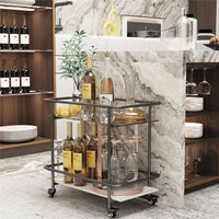 2-Tier Rolling Side & Serving Cart