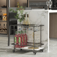 2-Tier Rolling Side & Serving Cart