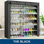 Covered 36-Pair Portable Shoe Rack with Two Zip Doors – 3 Colours