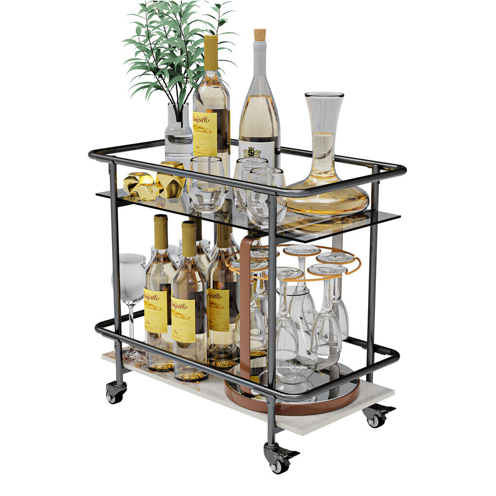 2-Tier Rolling Side & Serving Cart