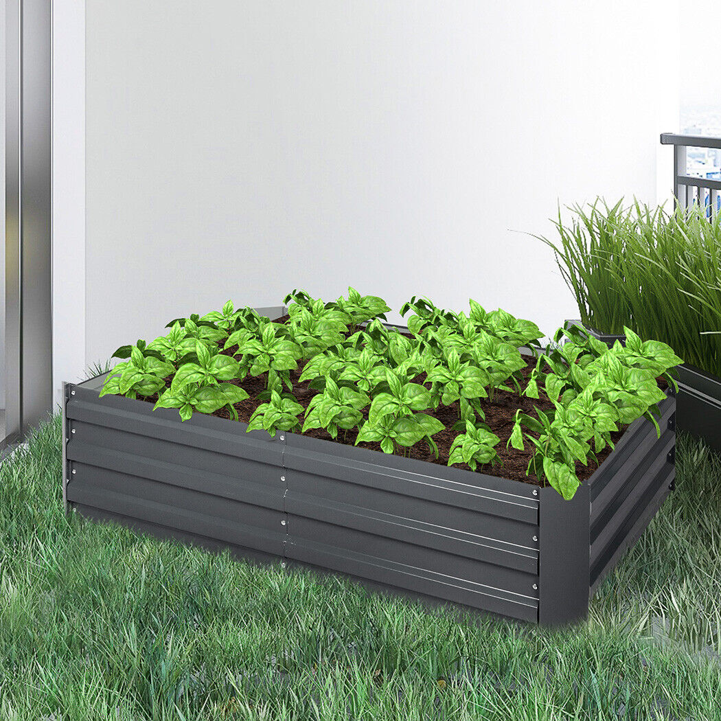 Raised Steel Garden Beds – 120 × 90 × 30 cm, Set of 2