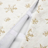 Christmas Tree Skirt Snow White Floor Mats Cover Long Plush Base Home Decor