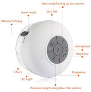 Portable Waterproof Shower Speaker-White